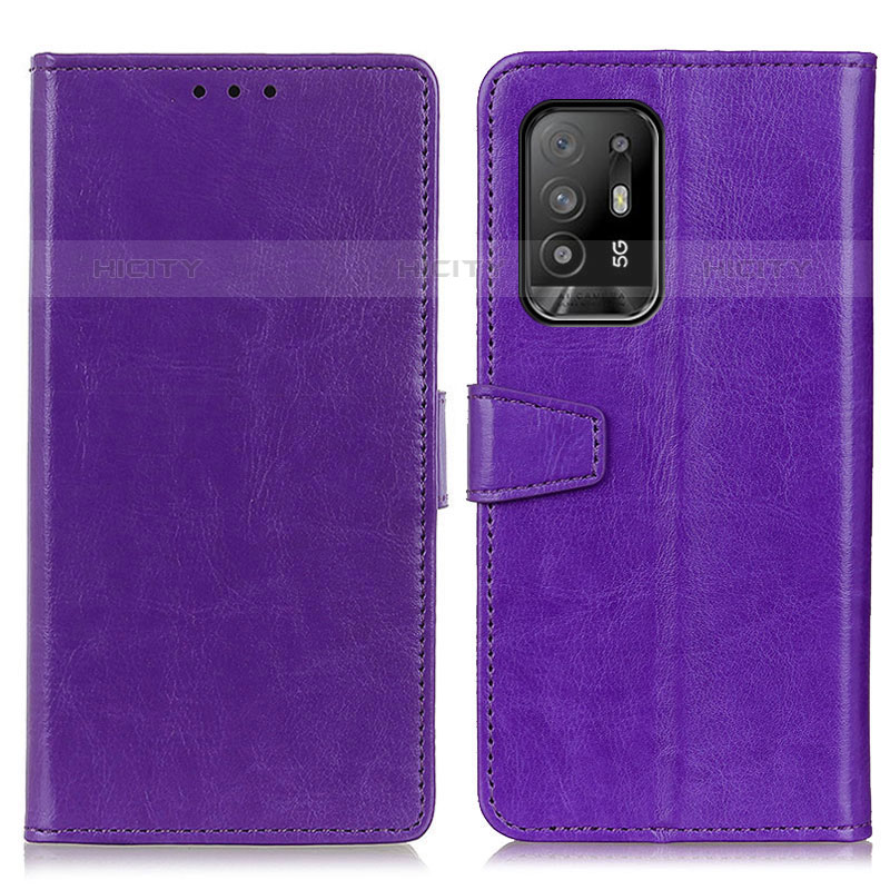 Coque Portefeuille Livre Cuir Etui Clapet A06D pour Oppo A95 5G Violet Plus