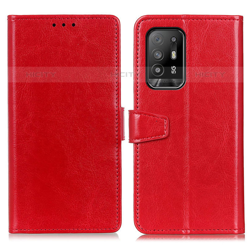 Coque Portefeuille Livre Cuir Etui Clapet A06D pour Oppo F19 Pro+ Plus 5G Rouge Plus