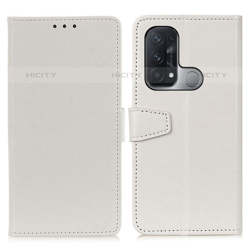 Coque Portefeuille Livre Cuir Etui Clapet A06D pour Oppo Reno5 A Blanc Plus