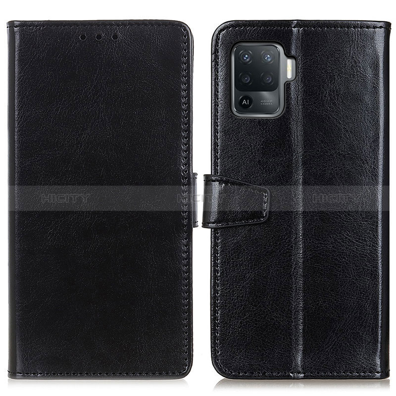 Coque Portefeuille Livre Cuir Etui Clapet A06D pour Oppo Reno5 Lite Noir Plus