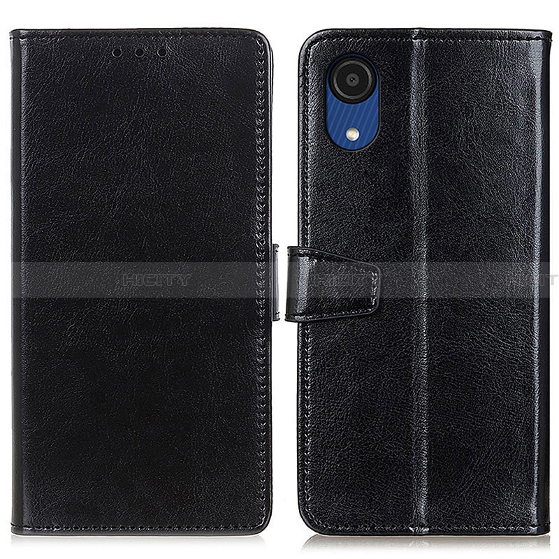 Coque Portefeuille Livre Cuir Etui Clapet A06D pour Samsung Galaxy A03 Core Noir Plus