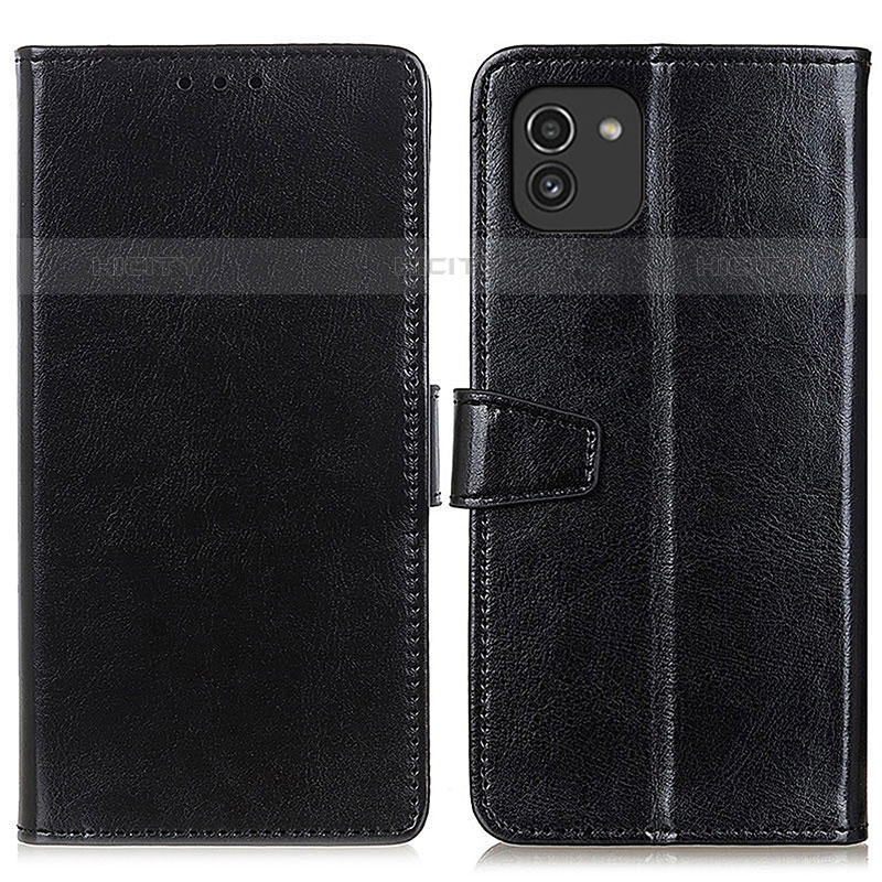 Coque Portefeuille Livre Cuir Etui Clapet A06D pour Samsung Galaxy A03 Noir Plus