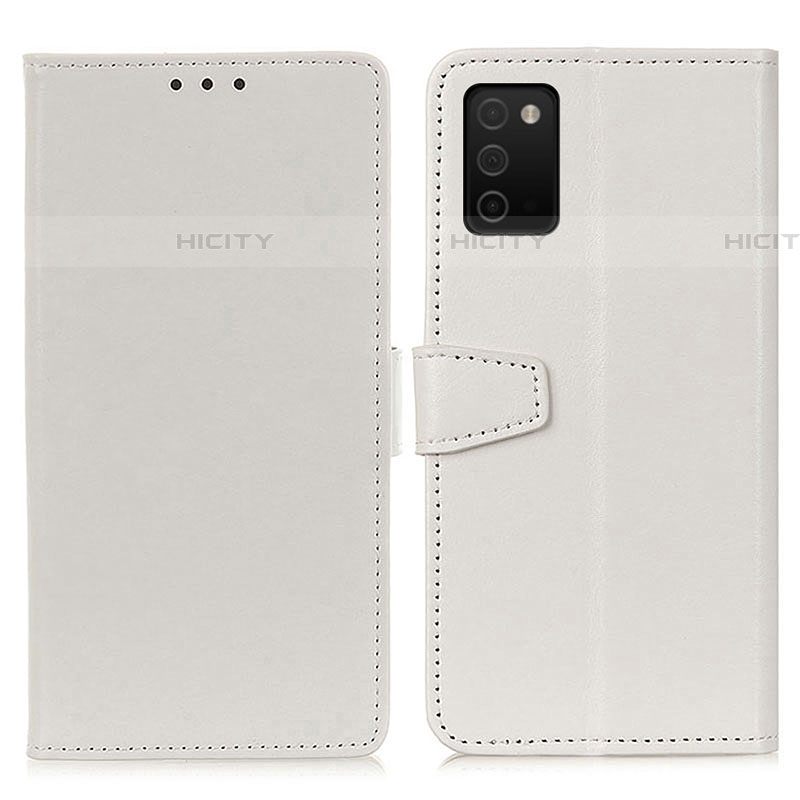 Coque Portefeuille Livre Cuir Etui Clapet A06D pour Samsung Galaxy A03s Blanc Plus