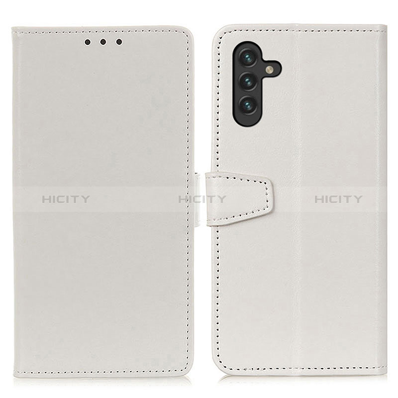 Coque Portefeuille Livre Cuir Etui Clapet A06D pour Samsung Galaxy A04s Blanc Plus