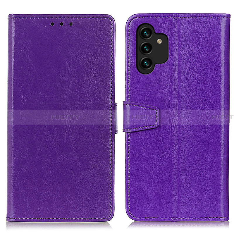 Coque Portefeuille Livre Cuir Etui Clapet A06D pour Samsung Galaxy A13 4G Violet Plus