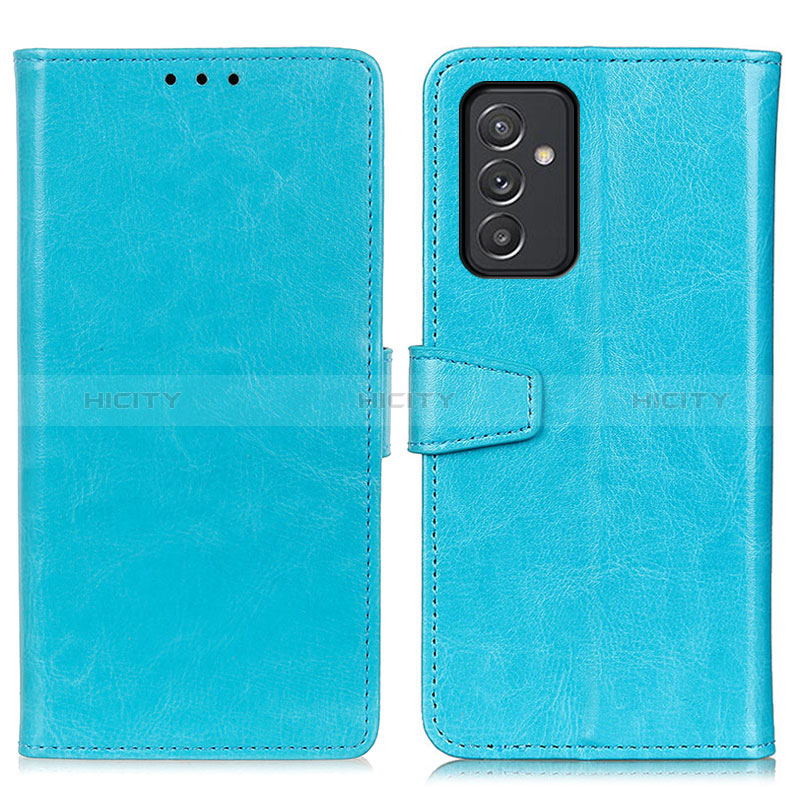 Coque Portefeuille Livre Cuir Etui Clapet A06D pour Samsung Galaxy A15 5G Bleu Ciel Plus