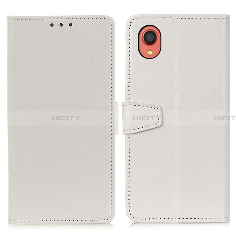 Coque Portefeuille Livre Cuir Etui Clapet A06D pour Samsung Galaxy A22 5G SC-56B Blanc Plus