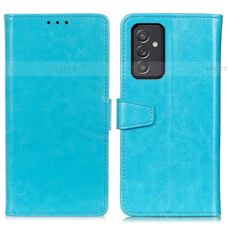 Coque Portefeuille Livre Cuir Etui Clapet A06D pour Samsung Galaxy A25 5G Bleu Ciel Plus