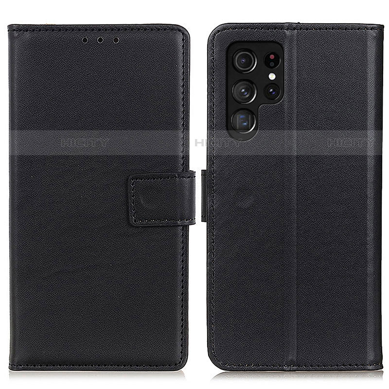 Coque Portefeuille Livre Cuir Etui Clapet A06D pour Samsung Galaxy S21 Ultra 5G Noir Plus