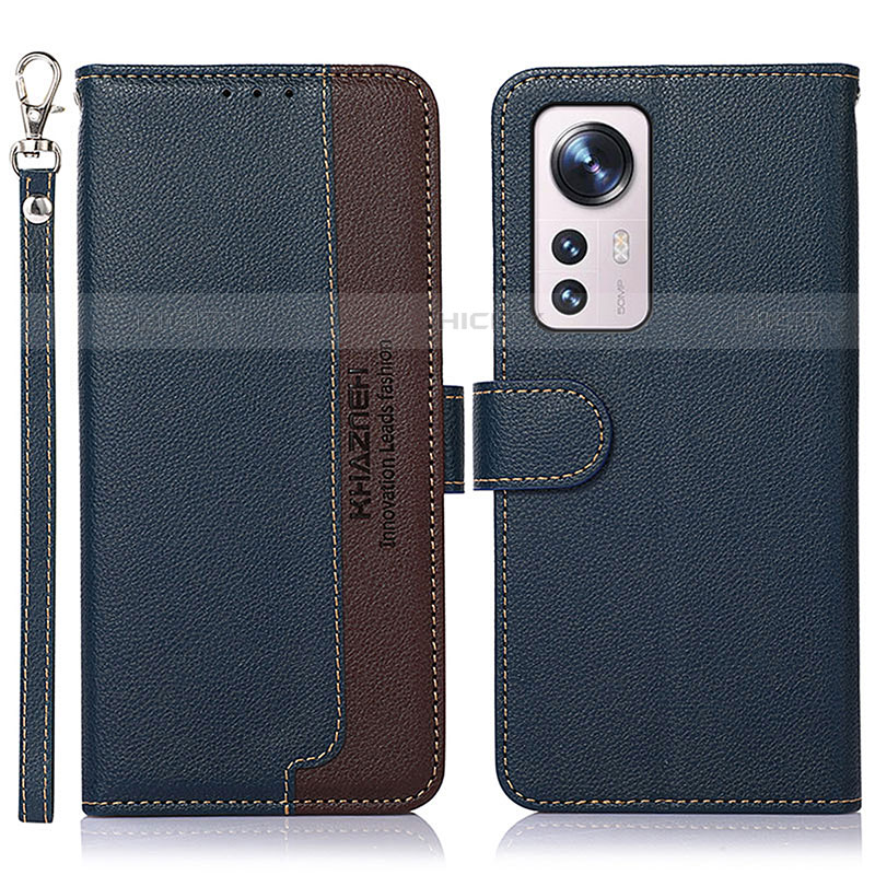 Coque Portefeuille Livre Cuir Etui Clapet A06D pour Xiaomi Mi 12 Lite 5G Bleu Plus