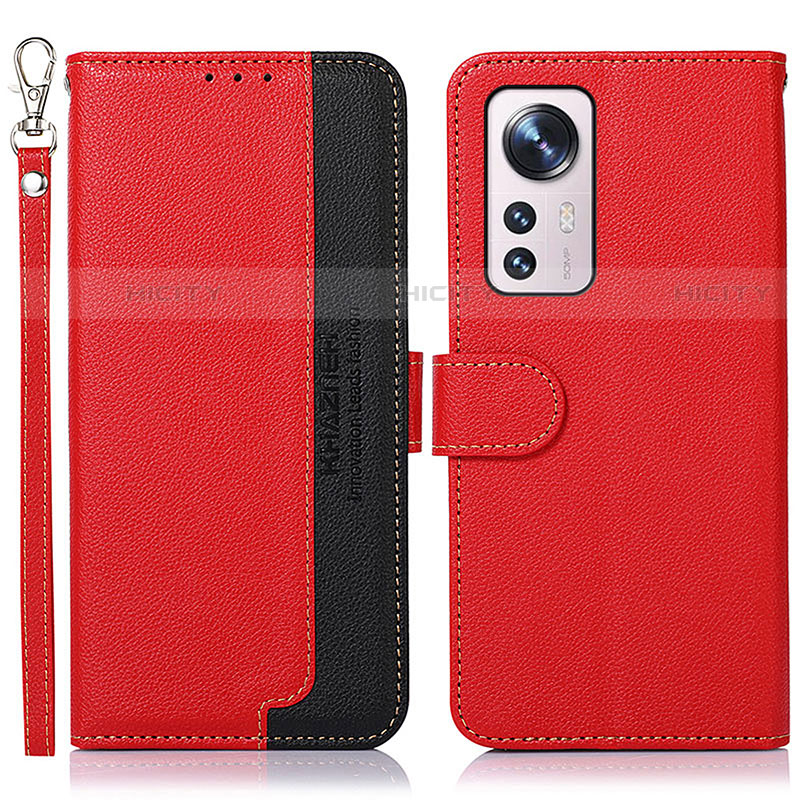 Coque Portefeuille Livre Cuir Etui Clapet A06D pour Xiaomi Mi 12 Lite 5G Rouge Plus