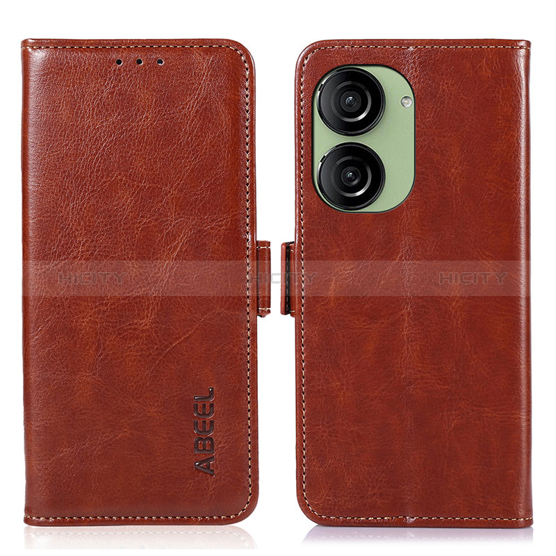 Coque Portefeuille Livre Cuir Etui Clapet A07D pour Asus ZenFone 10 Marron Plus