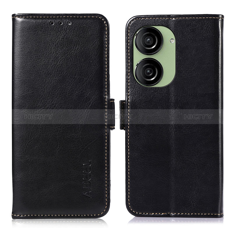 Coque Portefeuille Livre Cuir Etui Clapet A07D pour Asus ZenFone 10 Noir Plus