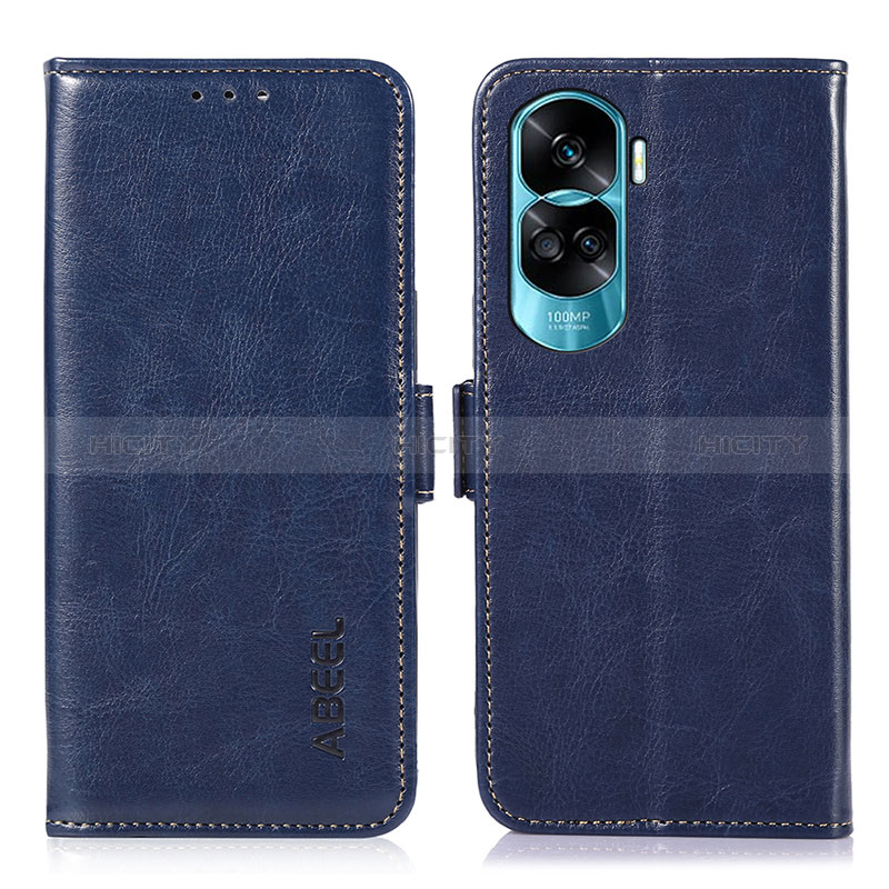 Coque Portefeuille Livre Cuir Etui Clapet A07D pour Huawei Honor 90 Lite 5G Bleu Plus