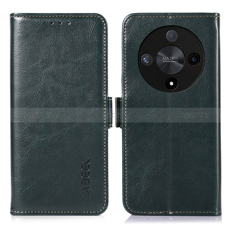 Coque Portefeuille Livre Cuir Etui Clapet A07D pour Huawei Honor Magic6 Lite 5G Vert Plus