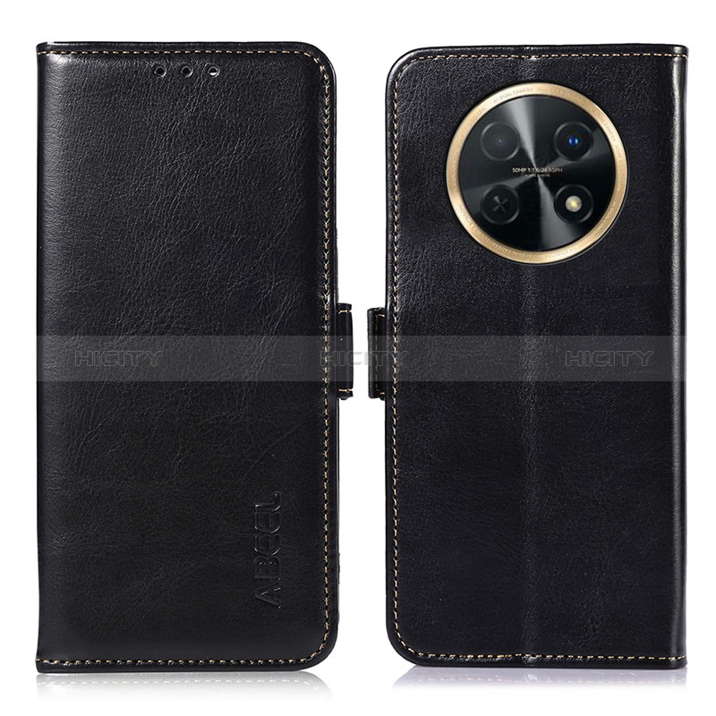 Coque Portefeuille Livre Cuir Etui Clapet A07D pour Huawei Nova Y91 Noir Plus