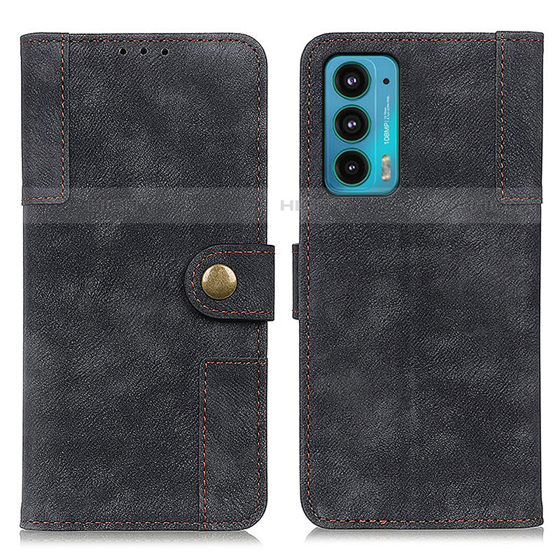 Coque Portefeuille Livre Cuir Etui Clapet A07D pour Motorola Moto Edge 20 5G Noir Plus