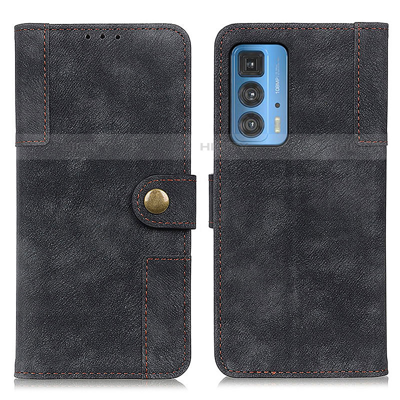 Coque Portefeuille Livre Cuir Etui Clapet A07D pour Motorola Moto Edge 20 Pro 5G Noir Plus