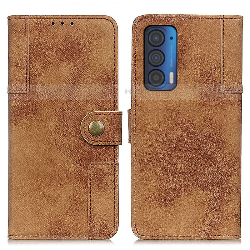 Coque Portefeuille Livre Cuir Etui Clapet A07D pour Motorola Moto Edge (2021) 5G Marron Plus