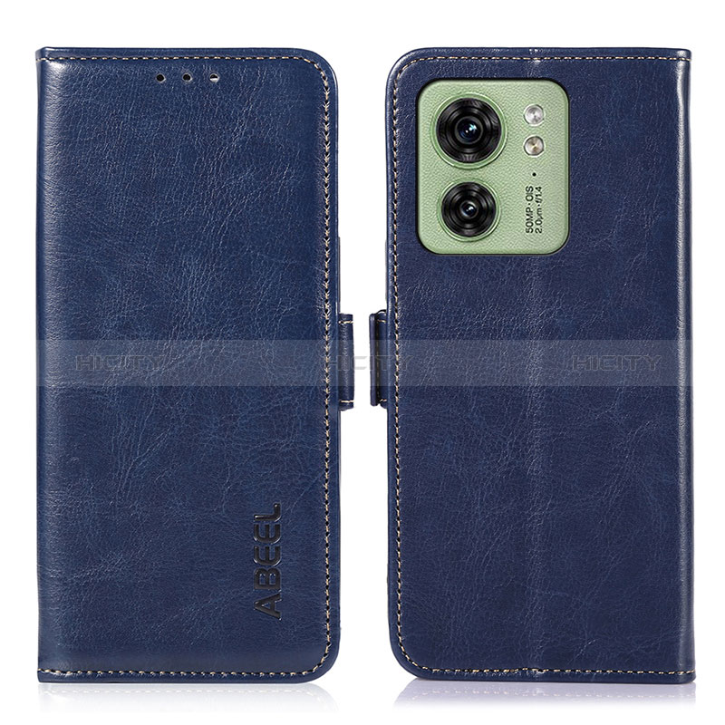 Coque Portefeuille Livre Cuir Etui Clapet A07D pour Motorola Moto Edge (2023) 5G Bleu Plus