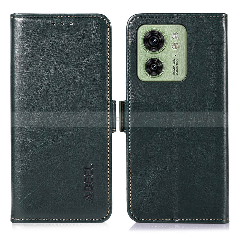 Coque Portefeuille Livre Cuir Etui Clapet A07D pour Motorola Moto Edge (2023) 5G Vert Plus