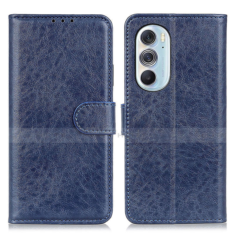 Coque Portefeuille Livre Cuir Etui Clapet A07D pour Motorola Moto Edge 30 Pro 5G Bleu Plus