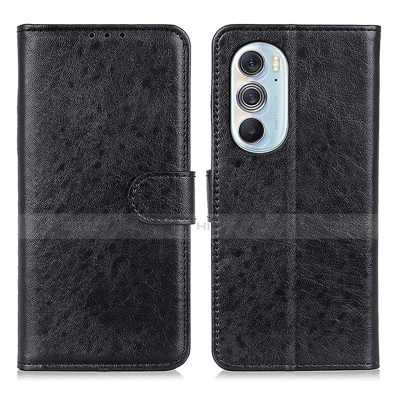 Coque Portefeuille Livre Cuir Etui Clapet A07D pour Motorola Moto Edge 30 Pro 5G Noir Plus