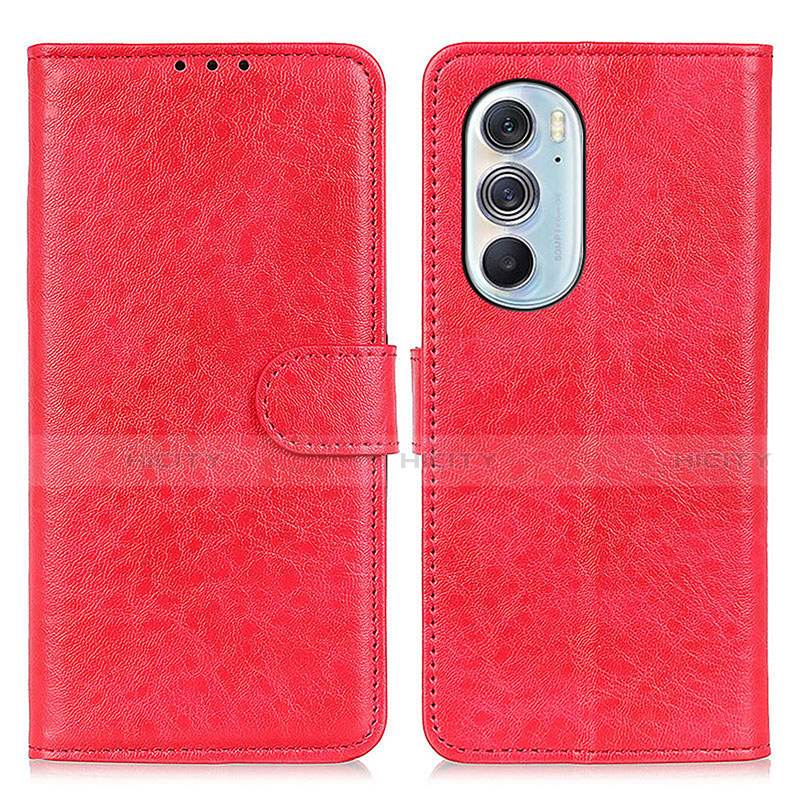 Coque Portefeuille Livre Cuir Etui Clapet A07D pour Motorola Moto Edge 30 Pro 5G Rouge Plus