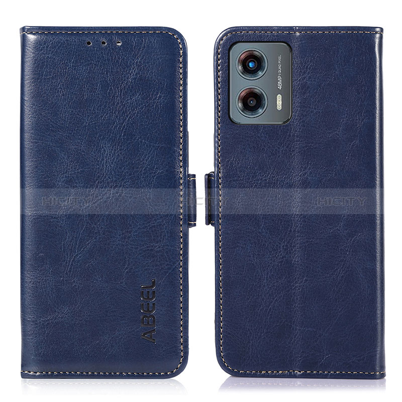 Coque Portefeuille Livre Cuir Etui Clapet A07D pour Motorola Moto G 5G (2023) Bleu Plus