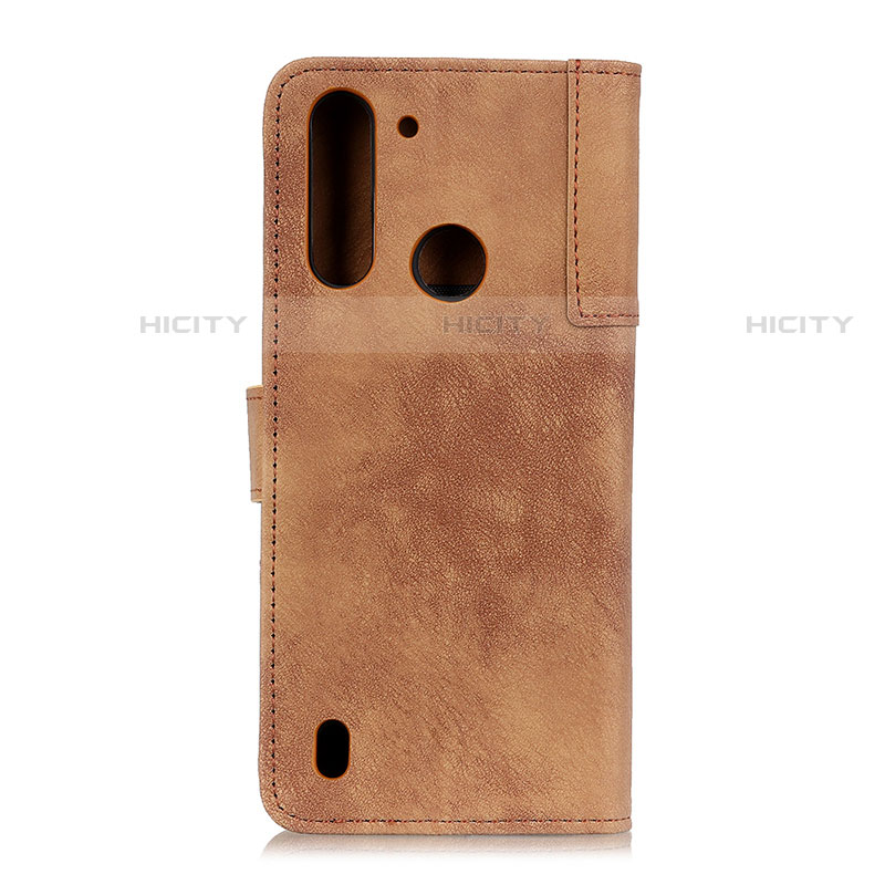 Coque Portefeuille Livre Cuir Etui Clapet A07D pour Motorola Moto One Fusion Marron Plus