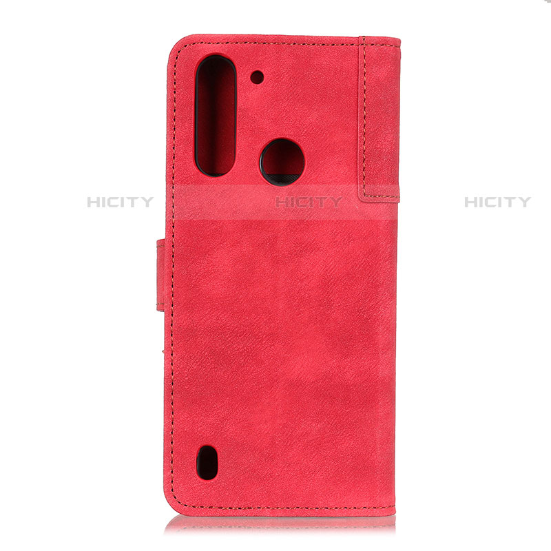 Coque Portefeuille Livre Cuir Etui Clapet A07D pour Motorola Moto One Fusion Rouge Plus