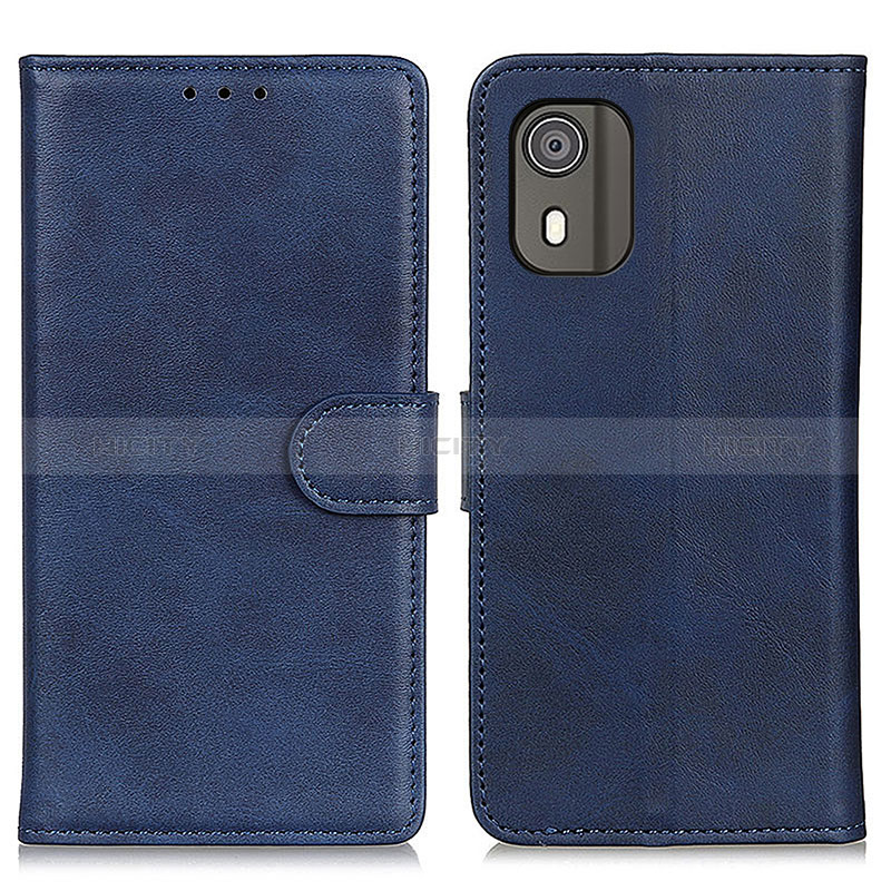 Coque Portefeuille Livre Cuir Etui Clapet A07D pour Nokia C02 Bleu Plus