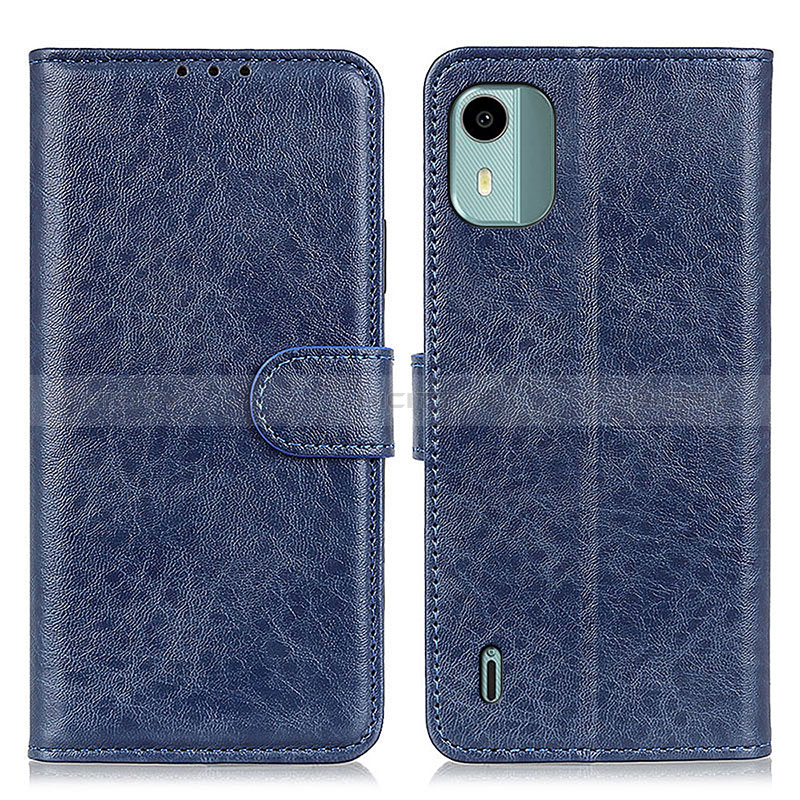 Coque Portefeuille Livre Cuir Etui Clapet A07D pour Nokia C12 Plus Bleu Plus