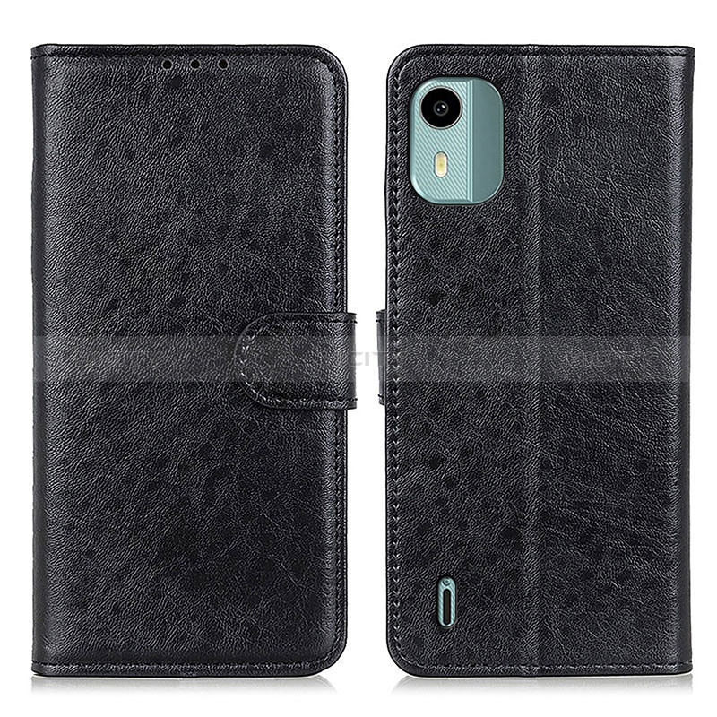 Coque Portefeuille Livre Cuir Etui Clapet A07D pour Nokia C12 Plus Noir Plus