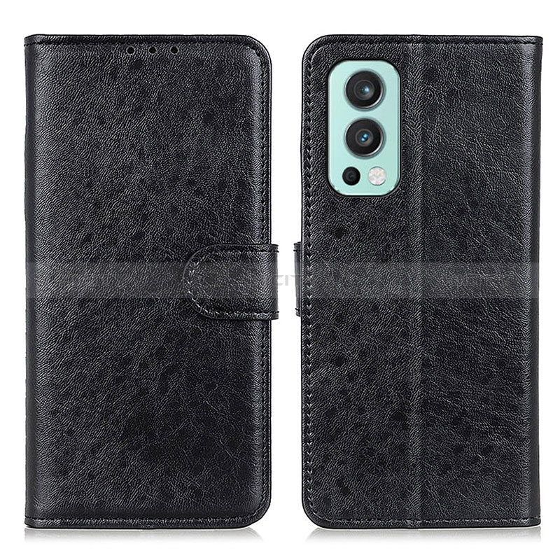 Coque Portefeuille Livre Cuir Etui Clapet A07D pour OnePlus Nord 2 5G Noir Plus