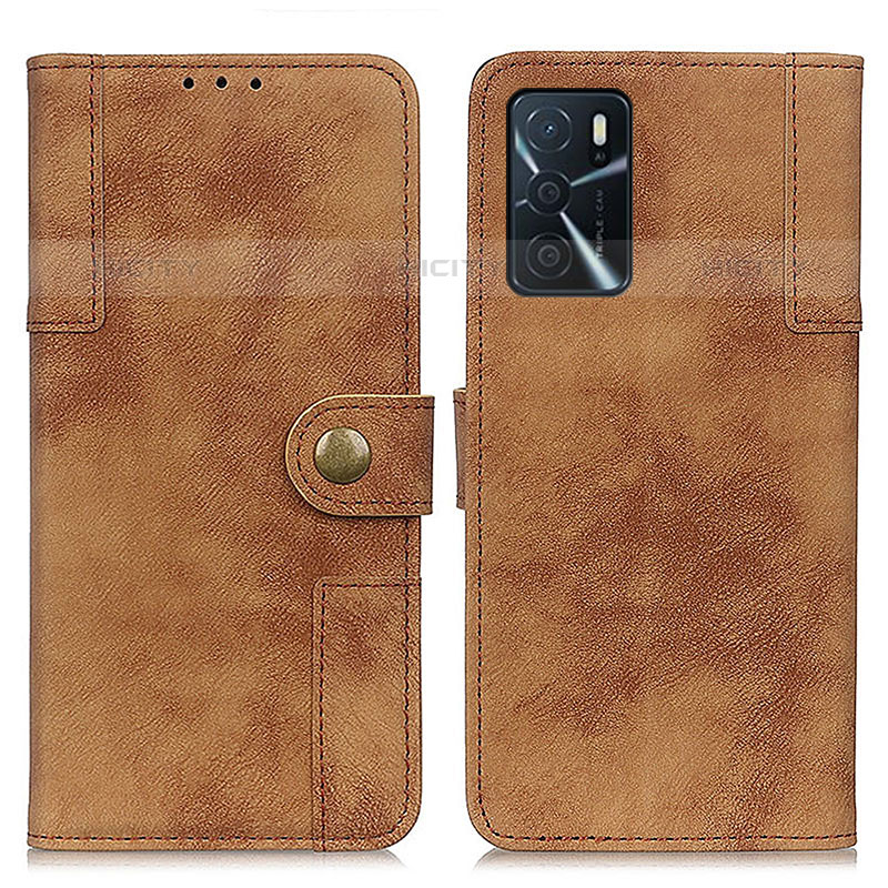 Coque Portefeuille Livre Cuir Etui Clapet A07D pour Oppo A16s Marron Plus