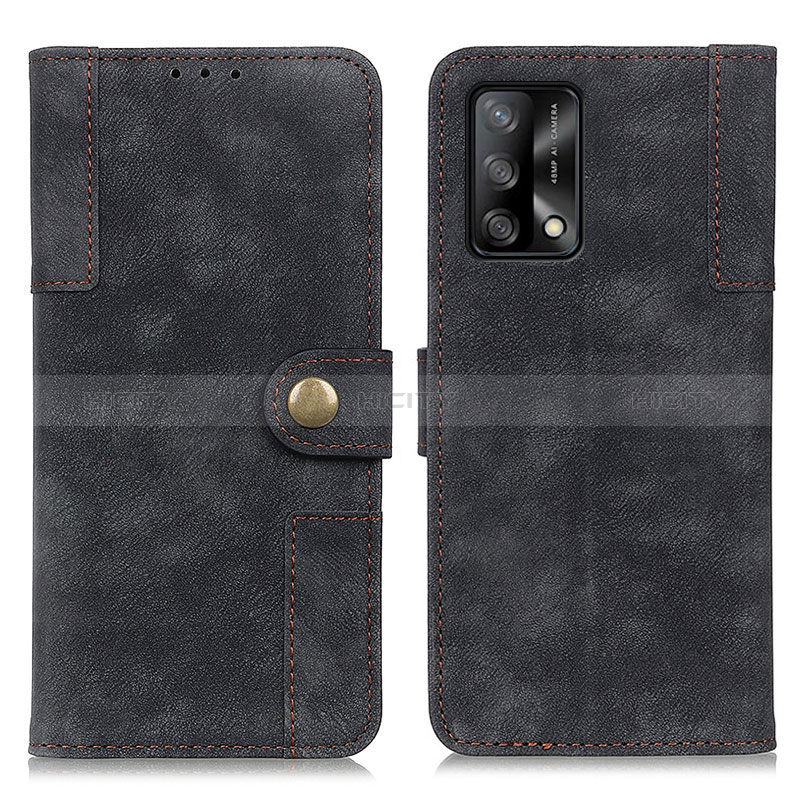 Coque Portefeuille Livre Cuir Etui Clapet A07D pour Oppo A95 4G Noir Plus