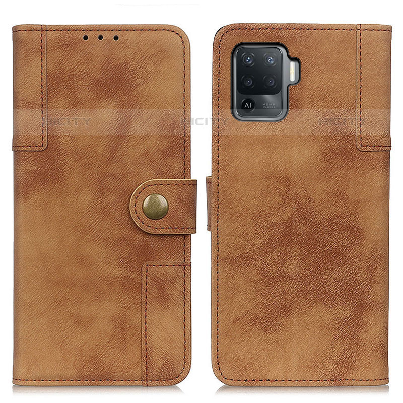 Coque Portefeuille Livre Cuir Etui Clapet A07D pour Oppo Reno5 F Marron Plus