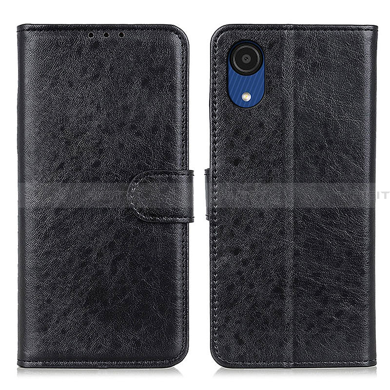 Coque Portefeuille Livre Cuir Etui Clapet A07D pour Samsung Galaxy A03 Core Noir Plus