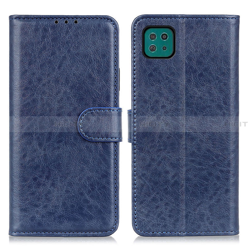 Coque Portefeuille Livre Cuir Etui Clapet A07D pour Samsung Galaxy A22 5G Bleu Plus