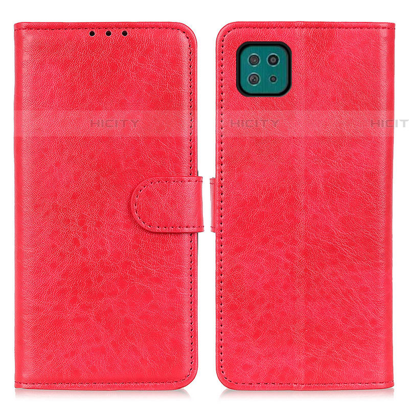 Coque Portefeuille Livre Cuir Etui Clapet A07D pour Samsung Galaxy F42 5G Rouge Plus