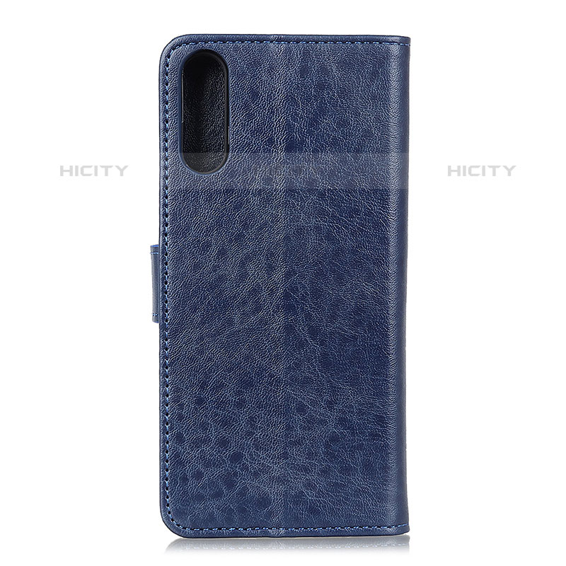 Coque Portefeuille Livre Cuir Etui Clapet A07D pour Samsung Galaxy M02 Bleu Plus