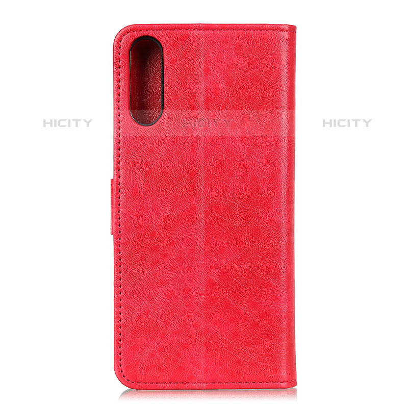 Coque Portefeuille Livre Cuir Etui Clapet A07D pour Samsung Galaxy M02 Rouge Plus