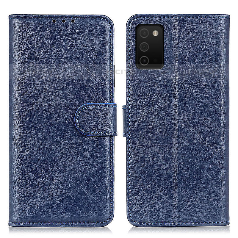 Coque Portefeuille Livre Cuir Etui Clapet A07D pour Samsung Galaxy M02s Bleu Plus