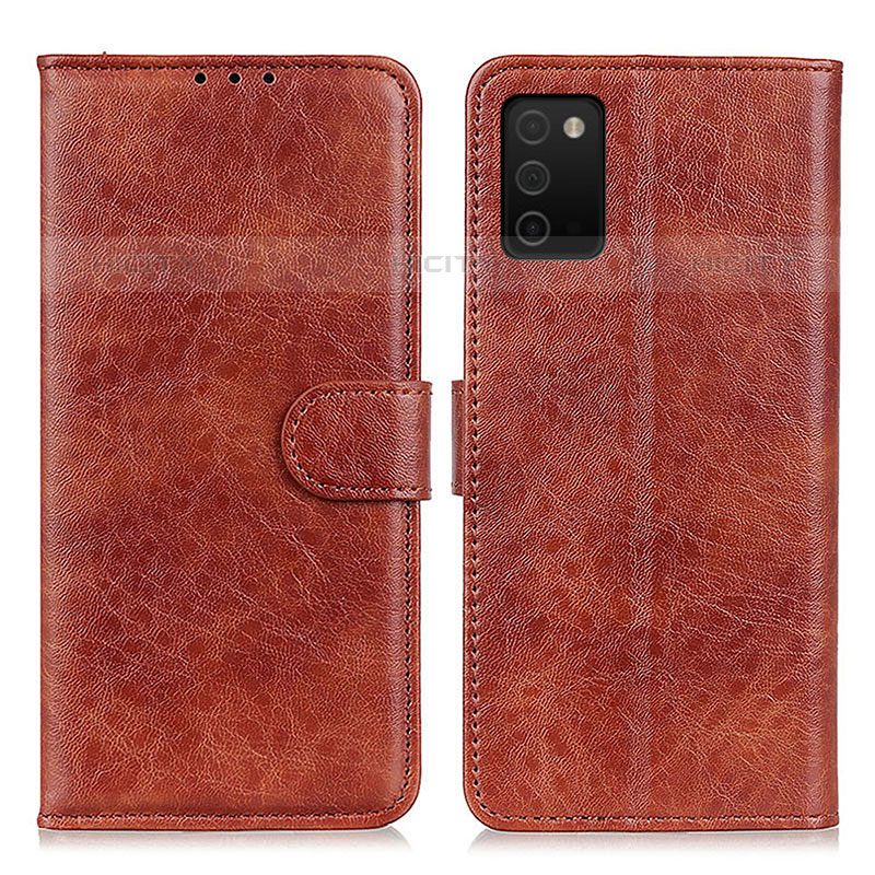 Coque Portefeuille Livre Cuir Etui Clapet A07D pour Samsung Galaxy M02s Marron Plus