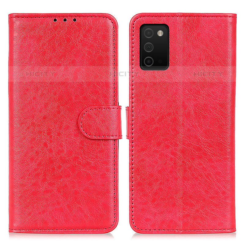 Coque Portefeuille Livre Cuir Etui Clapet A07D pour Samsung Galaxy M02s Rouge Plus