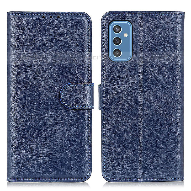 Coque Portefeuille Livre Cuir Etui Clapet A07D pour Samsung Galaxy M52 5G Bleu Plus