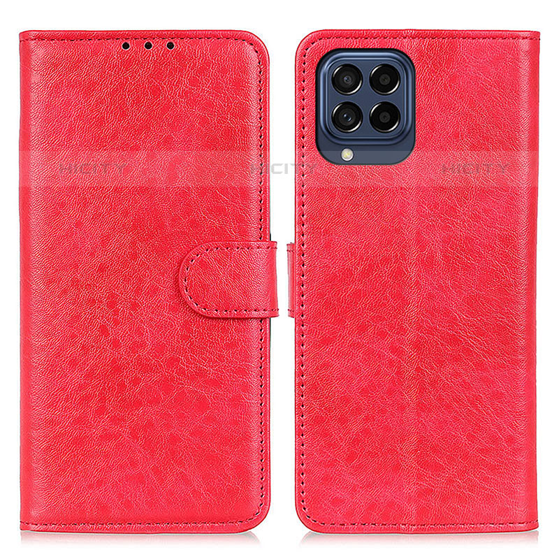 Coque Portefeuille Livre Cuir Etui Clapet A07D pour Samsung Galaxy M53 5G Rouge Plus