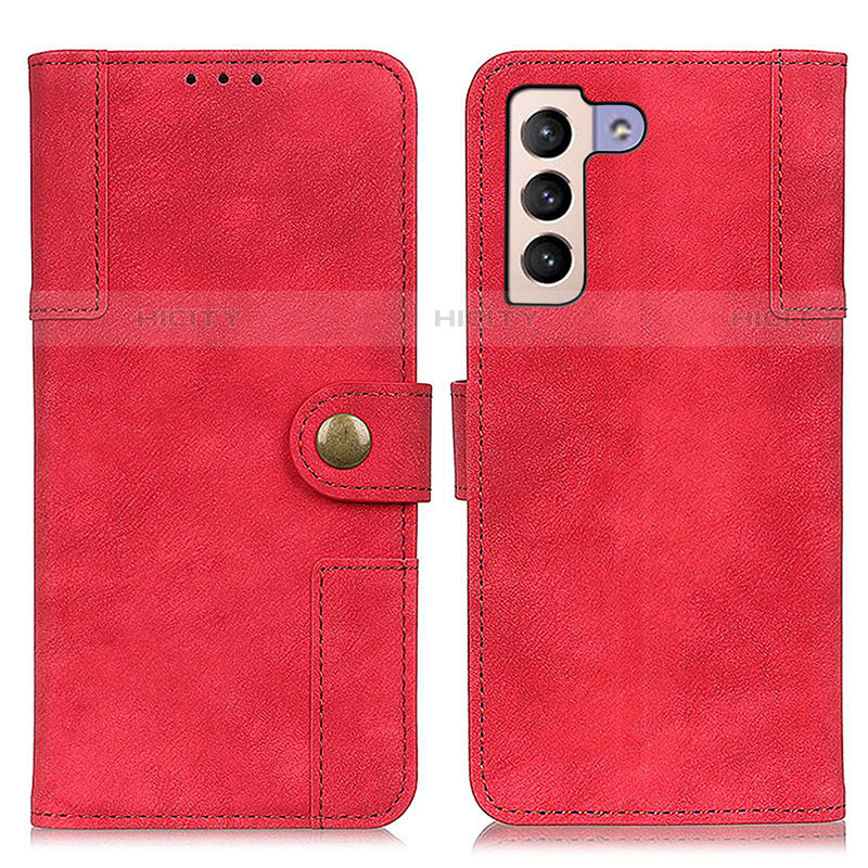 Coque Portefeuille Livre Cuir Etui Clapet A07D pour Samsung Galaxy S21 Plus 5G Rouge Plus