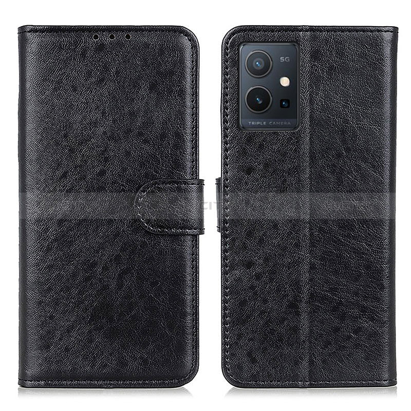 Coque Portefeuille Livre Cuir Etui Clapet A07D pour Vivo Y30 5G Noir Plus